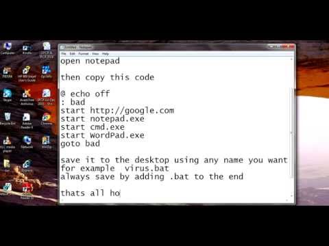 how to make a virus using notepad